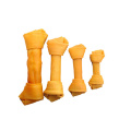 Dog chews knotted rawhide pet toys